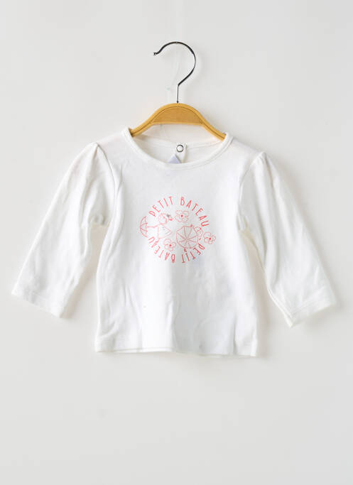 Tricou alb PETIT BATEAU fată