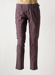 Pantalon chino închidere cu fermoar sub clapetă cu nasturi talie înaltă violet MMX femme