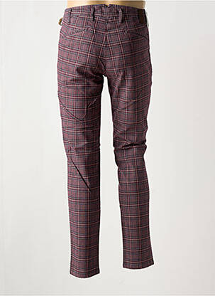 Pantalon chino închidere cu fermoar sub clapetă cu nasturi talie înaltă violet MMX femeie
