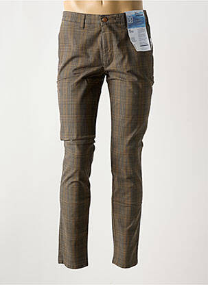 Pantalon chino imprimeu imprimeu prinț de wales mărime normală maro M5 BY MEYER bărbat