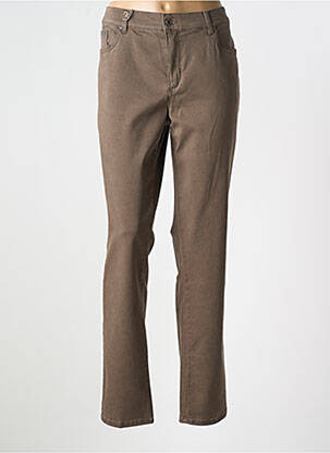 Pantalon drept elasticitate mărime normală maro DIRTY WASH femeie