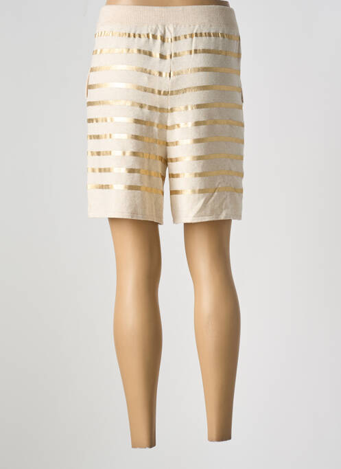 Bermudă talie elastică mărime normală bej MAJESTIC FILATURES femme