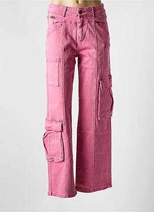 Blugi cu croială largă roz NEKANE femeie