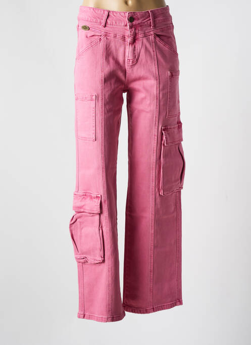 Blugi cu croială largă roz NEKANE femeie