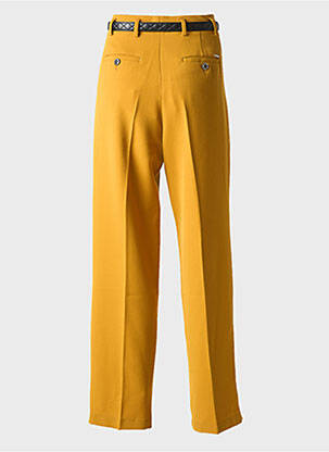 Pantalon chino închidere cu fermoar sub clapetă cu cârlig talie înaltă galben LIU JO femeie