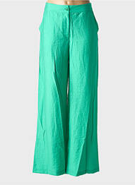 Pantalon larg închidere cu fermoar sub clapetă cu nasturi mărime normală verde POM AMSTERDAM femme