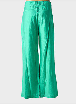 Pantalon larg închidere cu fermoar sub clapetă cu nasturi mărime normală verde POM AMSTERDAM femeie