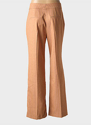 Pantalon drept țesătură crep talie înaltă portocalie POM AMSTERDAM femeie