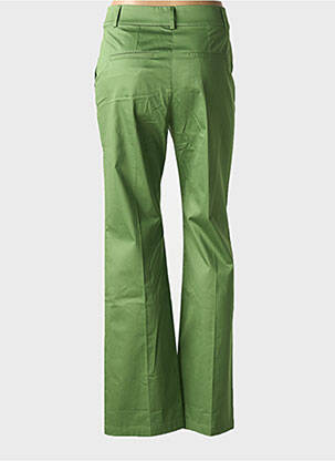 Pantalon drept țesătură poplin talie înaltă verde PENNYBLACK femeie