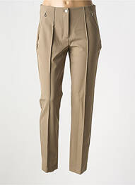 Pantalon slim țesătură poplin talie înaltă maro GERRY WEBER femme