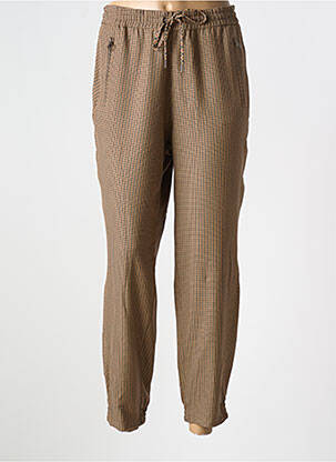 Pantalon drept talie elastică bej S.OLIVER femeie