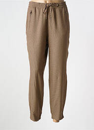 Pantalon drept talie elastică bej S.OLIVER femme