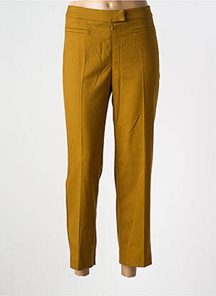 Pantalon 7/8 închidere cu fermoar sub clapetă cu nasturi verde COP COPINE femeie