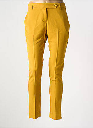 Pantalon slim buzunare galben LA FEE MARABOUTEE femeie
