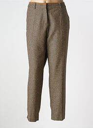 Pantalon drept închidere cu fermoar sub clapetă cu cârlig maro GERRY WEBER femme