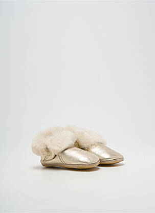 Papuci/Pantofi de casă auriu NATURINO fată