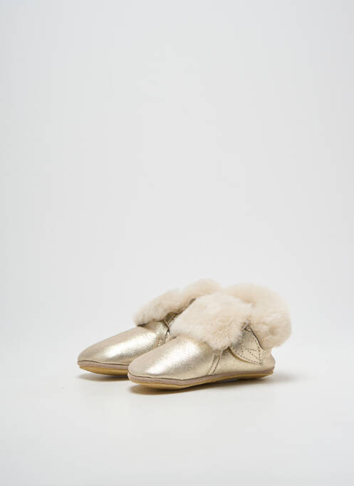 Papuci/Pantofi de casă auriu NATURINO fată
