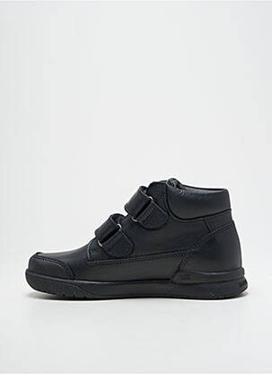Adidași material neted vârf rotund negru BIOMECANICS băiat