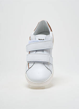 Adidași material neted vârf rotund alb TELYOH fată