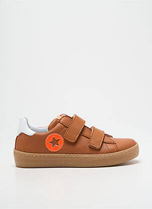 Adidași material neted vârf rotund maro POLDINO băiat