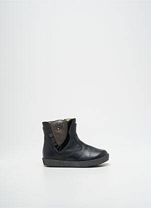 Botine/ghete arcadă plantară vârf rotund negru FALCOTTO fată