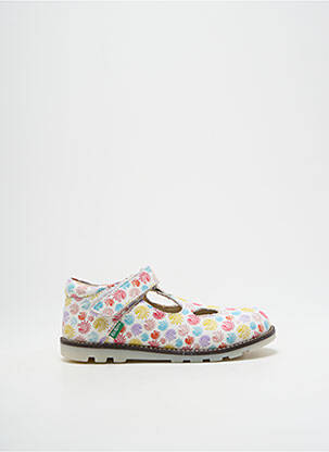 Balerine imprimare vârf rotund alb KICKERS fată