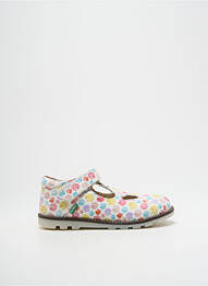 Balerine imprimare vârf rotund alb KICKERS fille