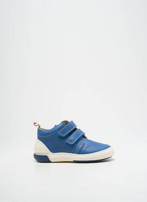 Adidași material neted vârf rotund albastru FALCOTTO băiat