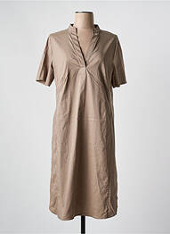 Rochie midi mâneci scurte mâneci scurte bej FRANK WALDER femme