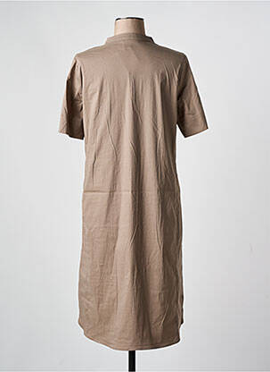 Rochie midi mâneci scurte mâneci scurte bej FRANK WALDER femeie