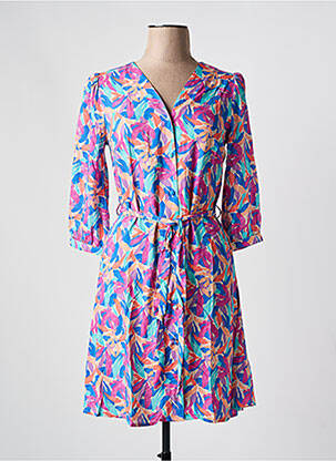 Rochie midi croială fluidă mâneci 3/4 violet JULIE GUERLANDE femeie