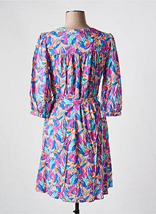 Rochie midi croială fluidă mâneci 3/4 violet JULIE GUERLANDE femeie