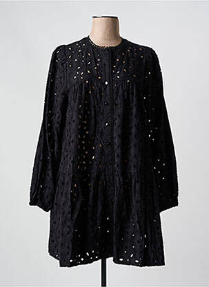 Rochie midi mâneci lungi mâneci lungi negru KAFFE femeie
