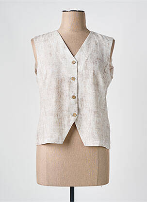 Vestă fără mâneci bej HALOGENE femeie