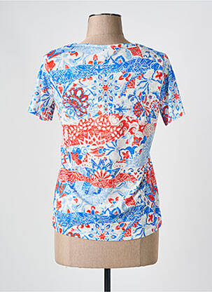Tricou guler în v mâneci scurte albastru JULIE GUERLANDE femeie