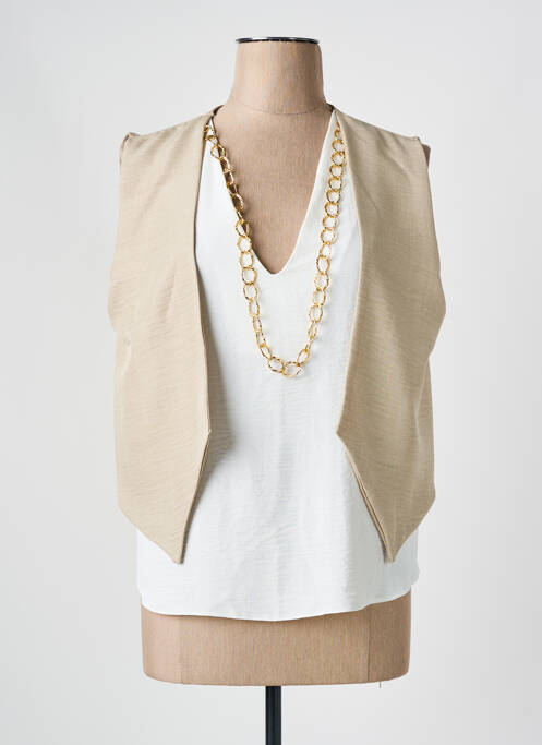 Top bej BRIEFLY femeie