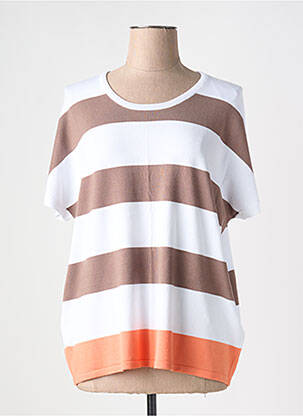 Pulover alb MARBLE femeie