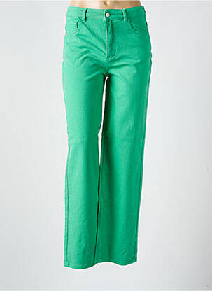 Blugi cu croială dreaptă verde C'EST BEAU LA VIE femeie