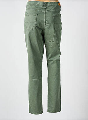 Pantalon slim țesătură poplin mărime normală verde LCDN femeie