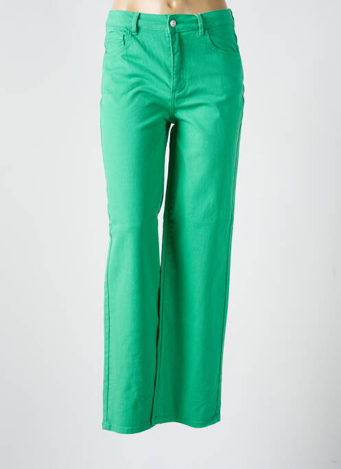 Blugi cu croială dreaptă verde C'EST BEAU LA VIE femeie