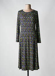 Rochie midi imprimeu fantezie mâneci lungi albastru SURKANA femme