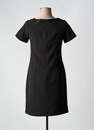Rochie scurtă închidere cu fermoar la spate mâneci scurte negru HIPPOCAMPE femeie