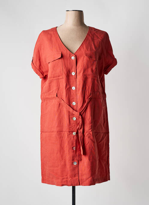 Rochie midi portocaliu C'EST BEAU LA VIE femeie