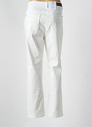 Pantalon slim țesătură poplin mărime normală alb 3616444752619 femeie