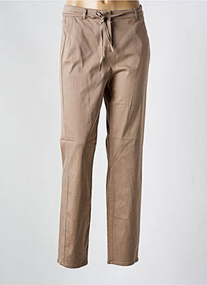 Pantalon chino țesătură poplin mărime normală maro FRANK WALDER femeie