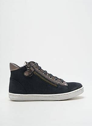 Ghete material neted vârf rotund negru KICKERS fată