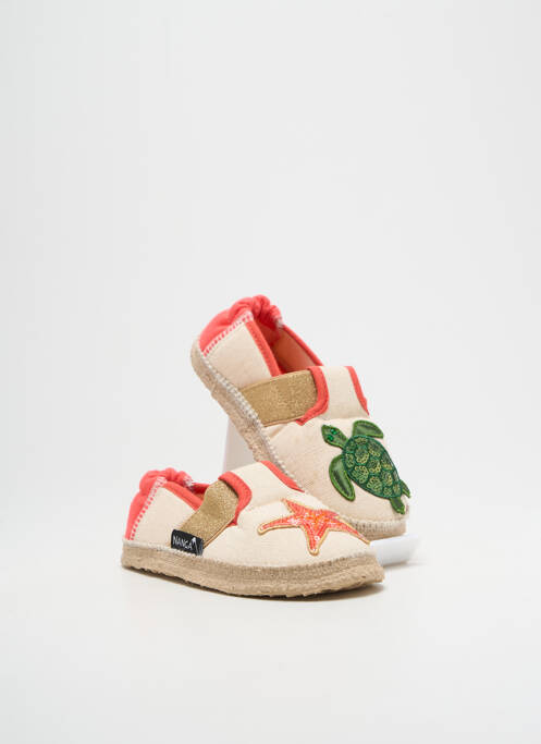 Papuci/Pantofi de casă bej NANGA fată