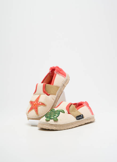 Papuci/Pantofi de casă bej NANGA fată