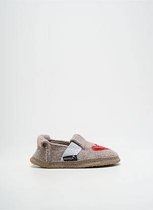 Papuci/Pantofi de casă bej NANGA fată