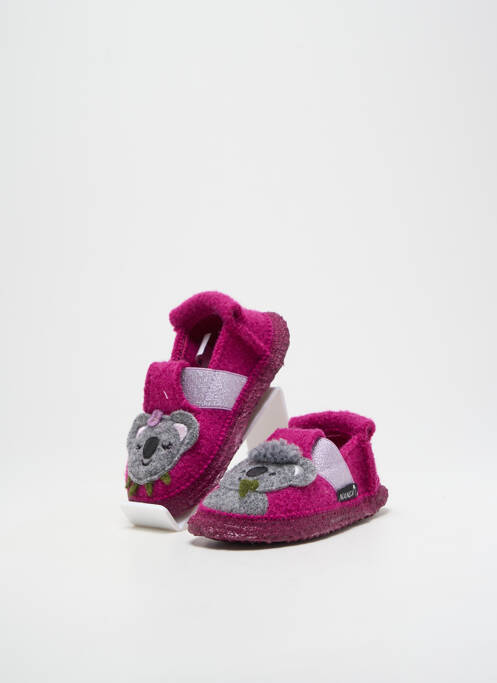 Papuci/Pantofi de casă violet NANGA fată